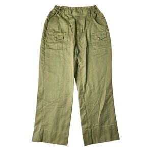 VINTAGE Boy Scouts Pants Youth Size 29 Green Cargo Uniform Hiking Stretch Waist